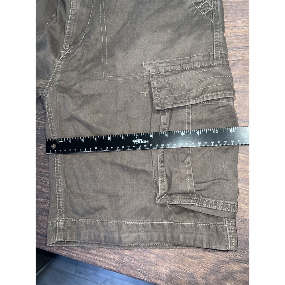 Nautica Jeans Co Men's Y2K Baggy Cargo Shorts Size 36 Dark Brown - Picture 7 of 8